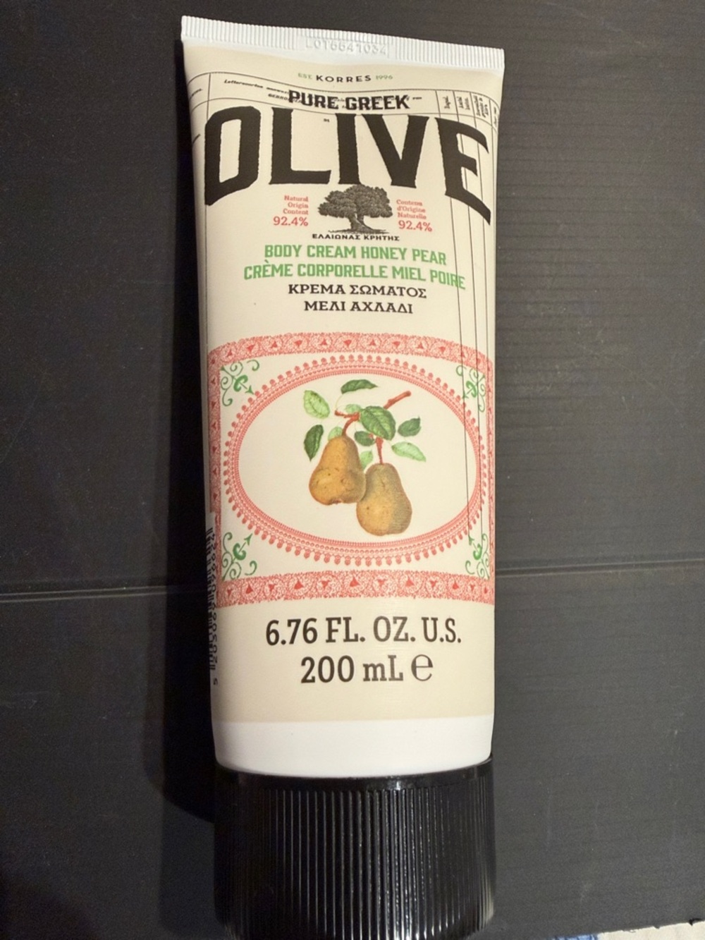 Korres Olive Honey Pear Body Cream - White, Green, Brown